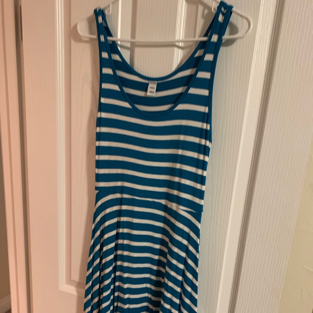 Old Navy Short white & Turquoise striped dress